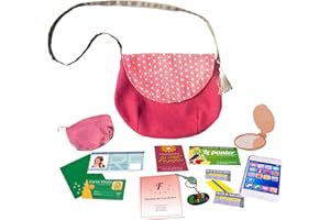 Amulette - Mon Premier Sac à Main - Jeu Imitation pour 3 à 10 Ans - 16 Accessoires Cartes, Porte-Monnaie, Smartphone - Jouet Cadeau Enfant Fille Bandoulière - Fabriqué en France - PSAC Rose