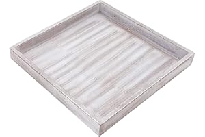 ‎TOCI ToCi Deko-Tabletts aus Holz im Shabby Chic Vintage Look – quadratisches Holztablett 30 x 30 cm - Dekoschale & Serviertablett im Used-Look für Kerzen & Deko