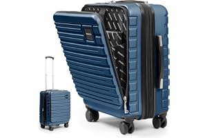 Travely bag TSA lock, suitcase, bule, Laptop Compartment 55 x 40 x 23 cm