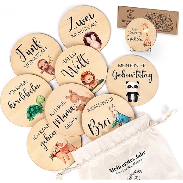 thumbnail image 2 of Milestone Baby Blocks - 6 Wooden Photography Props For Newborn Photos, Gender Reveals & Monthly Pictures 2 of 12