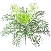 AIVORIUY Artificial Palm Tree Bush Tropical Palm Leaf with Stems Jungle Green Plant Greenery Safari Leaves Simulation Tropica