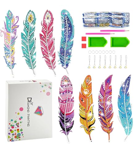 Kit De 12 Marque-pages à Paillettes Diamant – Activité Créative Pour Enfants Et Adultes, DIY, Cadeau Anniversaire Ou Noël - 8