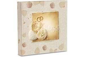 MARELI Album fotografico 31X31 80 pagine bianche con pergamino Matrimonio Anniversario di Matrimonio, stampato fedi