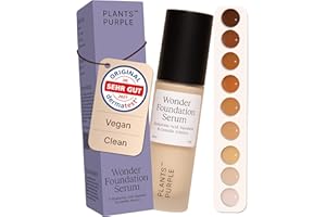 ‎PLANTS ARE PURPLE Wonder Foundation Serum - Make Up Gentle Coverage | All Skin Types | With Hyaluronic Acid + Squalane | Regenerating Effect | Tinted Face Serum plants are purple (Fair, 1 x 30 ml)
