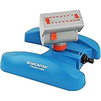 GRÜNTEK Mini - Rasensprenger mit 16 Düsen bis 378 m2 / 4069 ft2 Bewässerungsfläche mit Turbo-Motor. Viereckregner…