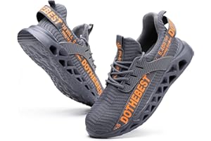 Furuian Sicherheitsschuhe Herren Damen Leicht Arbeitsschuhe Herren sportlich Atmungsaktiv Sneakers mit Stahlkappe rutschfest Fitness Turnschuhe