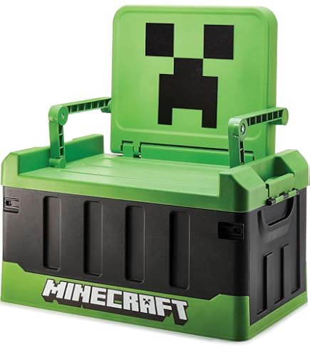2 Boîtes De Rangement Pliables Minecraft Officielles - 30x30x30 Cm - Pour Chambre D'enfant, Jouets, Organisation - Design Coloré Et Durable
