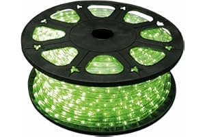 HQ-Power Tube lumineux LED, guirlande lumineuse, tube LED extérieur, cordon lumineux, flexible lumineux, décoration pour intérieur et extérieur, 36 LED/mètre, vert, 45 m
