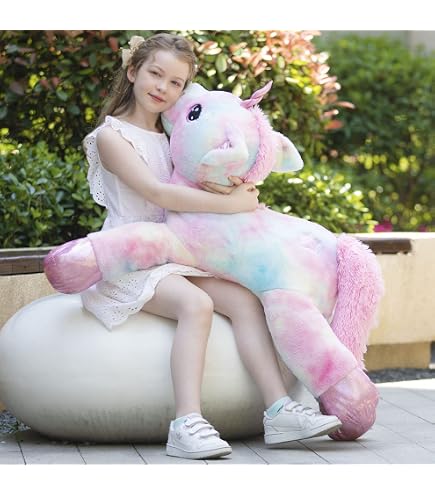 Avis peluche géante XXL licorne dinotoys 105 cm