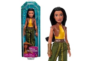 DISNEY PRINCESS Mattel Księżniczki Disneya Raya Lalka z punktami zgięcia, ubrankiem i akcesoriami inspirowanymi filmem Disneya, prezent dla dzieci HLX22