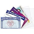 LIEMAND 6 Pack Social Security Card Protector Sleeves/New Medicare Card Protector Sleeve/Credit Card Holder,24 Mil Soft Clear Card Sleeves for Waterproof SSN Card Protector/Credit Card Cover