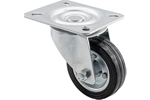 Lenkollen 200mm von Globex24 | Transportrollen ohne Bremse | Tragkraft 230kg | Rollen für Möbe Möbelrollen Palettenmöbel Rollbretter Schwerlastrollen Paletten Laufrollen