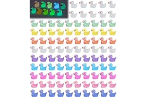 OHSN Mini Patos de Resina 100 Piezas, Figuras Miniatura Coloridas, 10 Colores para Jardín
