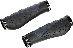 XLC Pièces de Vélo, Poignée Mixte, Noir/Gris, Taille Unique 140 mm