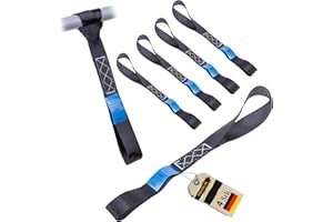 ‎INTAKO INTAKO Zurrschlaufen Motorrad 800kg 25mm x 30cm (4 Stück) - Spanngurt, Gurtschlaufen für Motorrad Transport, ATV, Auto - Spanngurte für Anhänger