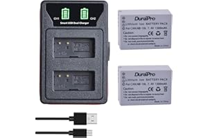 DuraPro 2 baterías NB-10L NB10L NB 10L + cargador dual USB delgado para cámaras Canon G1X G15 G16 SX40HS SX50HS SX60HS SX40 SX50 SX60 HS