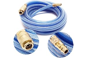 Wiltec Tubo PVC aria compressa 5m per compressore attacco a innesto rapido