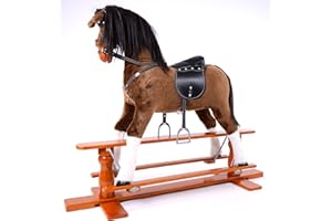MJmark LUXURIOUS EXTRA LARGE Rocking Horse PRECIOUS SIZE XL age 6 -13 years (Off-White)