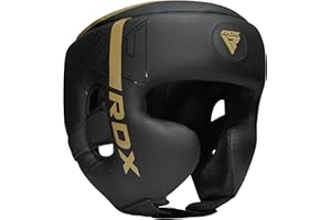 RDX Casque Boxe pour MMA Sparring, D'entraînement, Maya Hide Cuir Kara Head Protection pour Art Martiaux, Muay Thai, Krav Maga, Kickboxing, Karaté et Combat Libre Training Protège