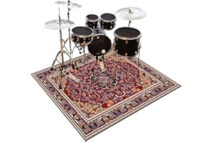 QESJODFU Drum Rug Non-Slip Drum Carpet Electronic Drum Mat Soundproof Drum Blanket Rectangle 210 x 180 cm Drum Piano Carpets Drum Rugs Mats Soundproof Rugs for Home Instrument Practice & Stage Performances