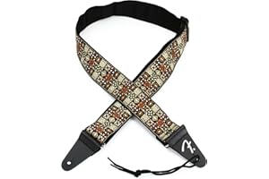 Fender Festival - Sangle de guitare - Tissé d'inspiration Vintage - Design Mosaïque Tan