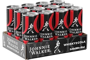 ‎JOHNNIE WALKER Johnnie Walker Whisky & Cola Mix-Getränk | Blended Scotch Whisky in erfrischendem Mix | Jetzt in der handlichen Dose für unterwegs | 10% vol | 12 x 250 ml EINWEG Mehrverpackung |