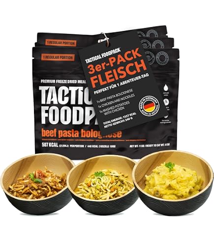 camping nahrung Tactical Foodpack 3er Set Mix, Fertiggerichte für Notfallrucksack, Outdoor Color:gold black gradient gold mirrored Category:Hollandrad_Alu V Bremse silber vorne Rücktrittbremse hinten COSTWAY Balkontisch Klappbar Zum