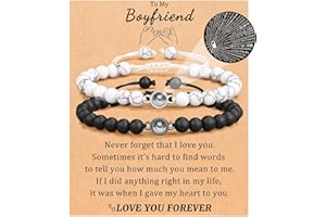 Aunis Anniversary Valentines Jewelry Gifts for Couple, 100 Languages I Love You Gifts for Him Her