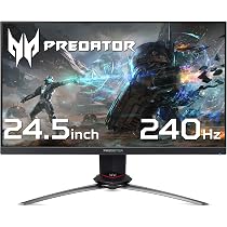 Acer Predator XB253QGXbmiiprzx 25 Inch Full HD Gaming Monitor IPS Panel, G  SYNC Compatible, 240 Hz, 1 ms, HDR 400, Height Adjustable, DP, HDMI, USB  Hub, Black, 24.5 inch: Buy Online at