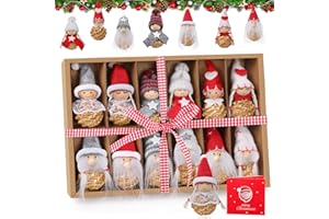 Hretvoi Decoracion Navidad Arbol, Gnomo Adornos Navidad Decoración Originales 2025, 12 Piezas Angeles Figuras Christmas Tree Decorations, Enfeites Decoração de Natal, Detalles Navideños para Regalar