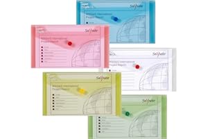 Snopake DL Polyfile Popper Wallet with Press Stud Closure – Classic Assorted [Pack of 5] Ref: 10070