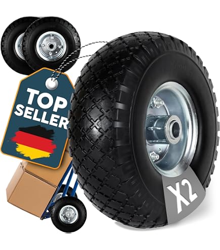 2x Reifendecke 3.00-4 – 260x85 Mm, 2 Bar, 120 Kg Traglast, Für Sackkarre, Bollerwagen, Handkarre