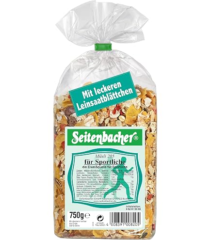 Seitenbacher Muesli Natural Body Power | Integrale Senza Zuccheri Aggiunti | Senza Grassi Aggiunti (1kg)