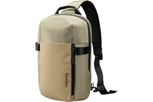 tomtoc Compatta EDC Sling Bag, Borsa a Tracolla a Spalla Minimalista Crossbody per 13" MacBook Air/Pro, 2024 13" iPad Pro M4/Air M2, Leggero e Resistente all'Acqua, Uso Quotidiano, Lavoro, Cachi/Verde