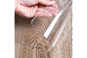 Genomskinlig skyddande golvmatta för kontor, hem, halkfri, slitstark, lätt att rengöra, PVC, 1,5 mm tjock stolsmatta för trägolv, entré, klar plastmatta (70 x 150 cm)