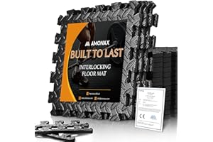 ‎AMONAX Amonax Bodenschutzmatte Fitness Puzzlematte, Schaumstoff Gym Matte Puzzlematte Kinder, Pool Bodenschutzmatte Garagenboden Matten, Fitness Zuhause Sportgeräte Home Gym Equipment
