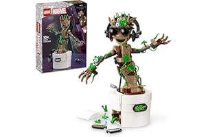 LEGO | Marvel Groot Ballerino, Personaggio Giocattolo da Costruire con Funzione Danzante, Giochi Animati per Bambini e Bambine da 7 Anni in su, Idea Regalo Supereroe Avengers da Collezione 76297
