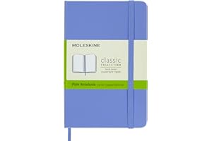 Moleskine - Classic Notebook, Taccuino con Pagine Bianche, Copertina Rigida e Chiusura ad Elastico, Formato Pocket 9 x 14 cm, Colore Blu Ortensia, 192 Pagine