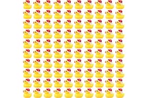 Halinuia Lot de 100 Mini Figurines de Canards en résine-Mini Canards-Mini Figurines d'animaux pour Aquarium-Décoration de Jardin Miniature,Jaune