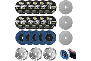 HIGHSAM Gisam Profesional 75mm Disco de Corte, Disco Radial Madera & Diamante, Versátil Set para 76 mm Mini Amoladora Angular