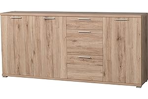 ‎GERMANIA DIE MÖBELMACHER Germania 3202-177 Sideboard GW-Top in Sanremo-Eiche-Nachbildung, 192 x 88 x 40 cm (BxHxT)
