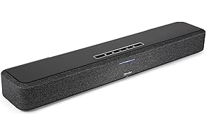 Denon Home Sound Bar 550 kompakte Heimkino Soundbar mit Dolby Atmos, DTS:X, Alexa Built-in, WLAN, Bluetooth, AirPlay 2, HEOS Built-in, HDMI eARC, 4K Ultra-HD, Dolby Vision, HDR10, Schwarz