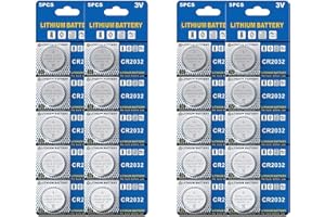 HSHL Batería de Litio CR2032 3V, botón electrónico de la célula de la Moneda para los Relojes de Las calculadoras de los Juguetes (20 Pilas)