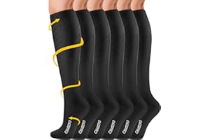 CAMBIVO Bas de Contention Femme Homme 3Paires, Chaussettes de Compression 20-30mmHg, Chaussette Contention Classe 2, pour Circulation Sanguine, Course a Pied, Voyage Avion, Sport, Running, Infirmiere