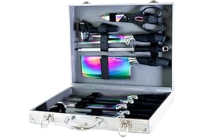 Pradel Excellence - PCOT001004 - Mallette Couteaux 12 Pièces - Lames Inox Revêtement Titane - Manches Polypropylène Soft-Touch - Coutellerie Essentiels - 1,99 kg, Grain