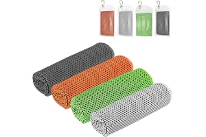 QUARKZMAN kylhandduk 4 stycken kylhandduk 100 x 30 cm kylhanddukar, iskylande handduk bärbar svetthandduk kylhanddukar för ut