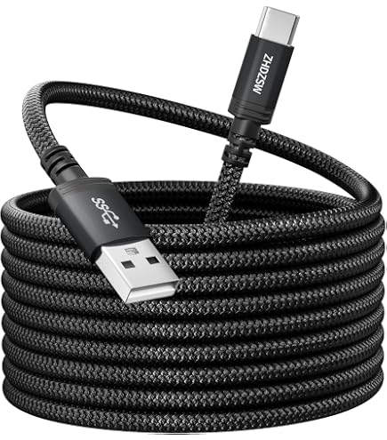 Annlpoy USB-C Verlengkabel 10m – Voor Draadloze Beveiligingscamera's (1080p, 2K, Magnetisch)