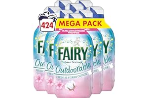 FAIRY NON BIO Fairy Outdoorable Fabric Conditioner, Cherry Blossom and Nordic Cotton, 424 Washes (8x53), Ultra Concentrated Formula For Sensitive Skin, Dermatologically Tested