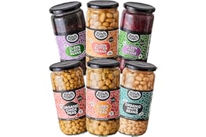 Bold Bean Co Taste The Range, 6 x 700g Jars, 1 Jar Each of - Queen Butter Beans, Queen Chickpeas, Queen Black Beans, Queen Red Beans, Organic Chickpeas, Organic White Beans, All Natural Ingredients