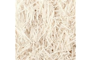 KYEDGC 220g Gold and White Shredded Tissue Paper, Shredded Tissue Paper for Gift Boxes, Hamper Stuffing for Hamper Filling Gift Bags Packaging Decoration Basket Stuffing
